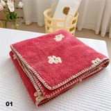 Mền lông mịn cotton thêu hình 1m5x2m