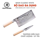 Bộ 2 dao bếp Nhật cao cấp KAI Shun Classic White gồm Vegetable Cleaver  và Paring - Bộ dao thái thịt, đa năng DMS0500W