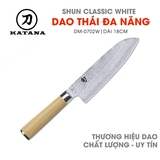 Dao thái đa năng cao cấp KAI Nhật Bản - Shun Classic White Santoku thép VG-Max Damascus 69 lớp DM0702W (180mm)