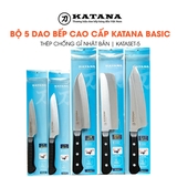 Bộ 5 chiếc dao bếp cao cấp KATANA Basic - Set 5 KATASET5 đa năng - Thái thịt cá (5 chiếc)