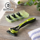 Dao cạo râu cao cấp Nhật Xfit 5 blade màu xanh (hộp dài)