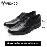 Giày buộc dây nam da bò cao cấp tăng chiều cao Oxfords VICADO VA0023