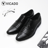 Giày buộc dây nam da bò cao cấp tăng chiều cao Oxfords VICADO VA0023 3cm