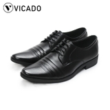 Giày buộc dây nam da bò cao cấp tăng chiều cao Oxfords VICADO VA0023 3cm