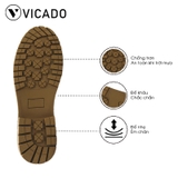 Giày buộc dây nam da bò cao cấp tăng chiều cao Oxfords VICADO VA0120 3cm