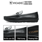 Giày lười nam da bò cao cấp tăng chiều cao 2cm Loafer VICADO VA1069