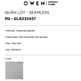 Quần Lót Nam Owen QLB232457 màu xám nhạt Kiểu sịp đùi Boxer Chất liệu Polyamide spandex