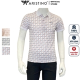 Áo Thun Polo Nam Cổ Bẻ Aristino APS074S3 Màu: Be 142 in kẻ trắng, Trắng 6 in kẻ ghi, Trắng 7 in kẻ hồng