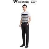 Áo Thun Polo Nam Cổ Bẻ Aristino APS018S3 Màu: Xám 319 kẻ jacquard