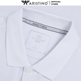 Áo Thun Polo Nam Cổ Bẻ Aristino APS018S3 Màu: Xám 319 kẻ jacquard