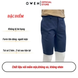 Quần Short Nam Owen SW231923 Màu navy melange sóc âu dáng Trendy chất liệu polyester