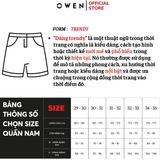 Quần Short Nam Owen SW231923 Màu navy melange sóc âu dáng Trendy chất liệu polyester