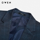 Áo Demi - Blazer Owen BL220696 màu kẻ caro ghi đậm dáng regular fit vải polyester