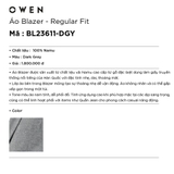 Áo Demi - Blazer Owen BL23611 Màu Be Tối Dáng Regular Fit Chất Liệu Namu