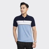 Áo Thun Polo Nam Cổ Bẻ Aristino APS124S3 màu Xanh tím than 29 kẻ Jacquard