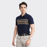 Áo Thun Polo Nam Cổ Bẻ Aristino APS126S3 màu Xanh tím than 45kẻ jacquard