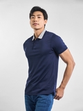 Áo Thun polo Nam Tay Ngắn Có Cổ Owen APT231406 màu xanh navy dáng body fit vải cotton