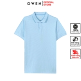 Áo Thun polo Nam Tay Ngắn Có Cổ Owen APV231337 màu xanh birdeyes dáng body fit vải cotton
