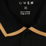 Áo Thun polo Nam Tay Ngắn Có Cổ Owen APV231381 màu đen dáng body fit vải cotton