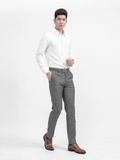 Áo Sơ Mi Nam Tay Dài Aristino ALS08009 Màu Trắng Caro Dệt Lỗ Kiểu Dáng Slim Fit Chất Liệu Nano