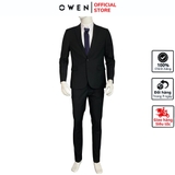 Ves bộ OWEN VES231684 màu đen trơn dáng slim fit vải polyester