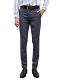 Quần Tây Nam Aristino ATR02301 Quần Âu Nam Màu Xanh Tím Than 16 Kẻ Dáng Slim Fit Vải Polyester