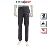 Quần Tây Nam Owen QRT231729 màu xám trơn dáng regular fit cạp tăng đơ vải polyester