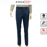 Quần Tây Nam Owen QST231858 màu xanh cổ vịt dáng slim fit cạp tăng đơ Chất Liệu Polyester