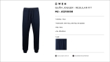 Quần jogger nam owen JG210008 Màu xanh navy Dáng Regular Fit bo gấu Vải visco