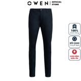 Quần Kaki Nam Owen QKSL221557 màu dark navy trơn Dáng Slim Fit Vải Cotton