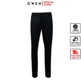 Quần Kaki Nam Owen QKSL221204 màu đen trơn Dáng Slim Fit Vải Cotton