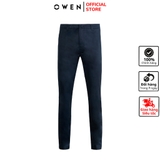 Quần Kaki Nam Owen QKSL221206 màu xanh navy Dáng Slim Fit Vải Cotton