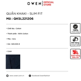 Quần Kaki Nam Owen QKSL221206 màu xanh navy Dáng Slim Fit Vải Cotton