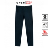 Quần Kaki Nam Owen QKSL231311 màu xanh navy dáng slim fit vải cotton