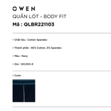 Quần Lót Nam Owen QLBR221103 màu navy trơn kiểu sịp đùi Boxer Vải Cotton