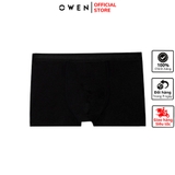 Quần Lót Nam Owen QLB232409 màu đen dáng sịp đùi vải cotton