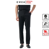 Quần Tây Nam Owen QS231500 màu đen dáng slim fit vải polyester