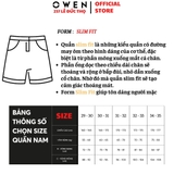 Quần Short Nam Owen ST231810 sóc âu màu đen dáng slim fit chất liệu polyester