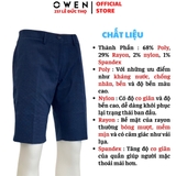 Quần Short Nam Owen ST231817 sóc âu màu xanh dáng slim fit chất liệu polyester