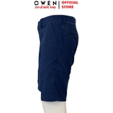 Quần Short Nam Owen ST231817 sóc âu màu xanh dáng slim fit chất liệu polyester