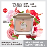 Nến thơm Yankee Candle, Nến ly vuông size S, Mùi Rose Hibiscus