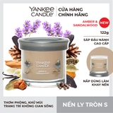 Nến thơm Yankee Candle, Nến ly tròn size S, Mùi Amber & Sandalwood