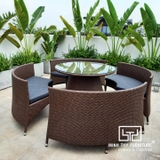 Bàn Ghế Nhựa Giả Mây MT2A118