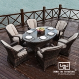 Bàn Ghế Giả Mây Ngoài Trời MT2037