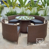 Bàn Ghế Nhựa Giả Mây MT2A118