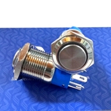 Nút nhấn nhả kim loại chống nước 16mm 12-24V màu xanh lá 5 chân - X4H12