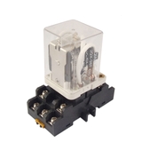 Rơ le trung gian JQX-38F 24VDC 40A 8 chân / relay công suất cao kèm đế - S4H12 S5H10