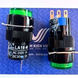 Nút nhấn nhả LA16-M 16mm 3 chân màu xanh / AB6-M - X5H14