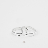 SIMPLE FLAT COUPLE RING