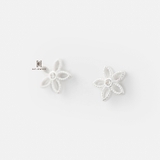 E STUD DAISY DOTTED LINE SINGLE GEM